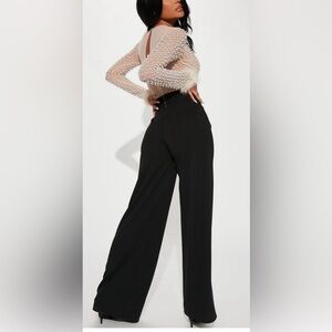 Fashion Nova Black Wide-Leg Pants